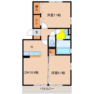 サニーコートヴィラ【2階】の間取り