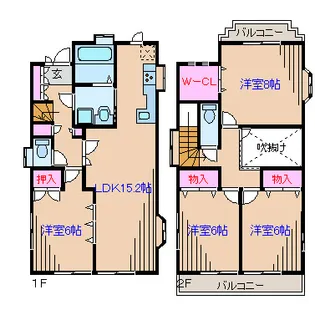 神奈川県横浜市港北区師岡町【一戸建】の間取り
