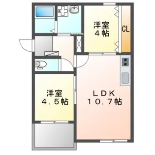 REGALO(リガロ)吹田【2階】の間取り