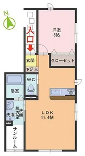 ジョーヌさくら【2階】の間取り