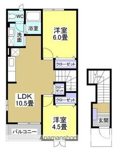 リバーサイド細江A【2階】の間取り