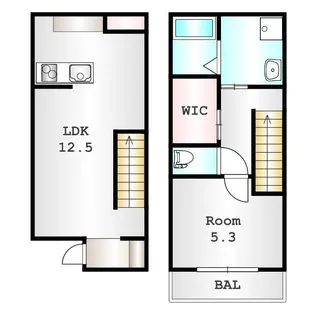 群馬県高崎市棟高町【アパート】の間取り