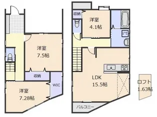 広島県広島市南区西本浦町【一戸建】の間取り