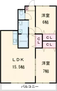 アヴァンス八幡【3階】の間取り