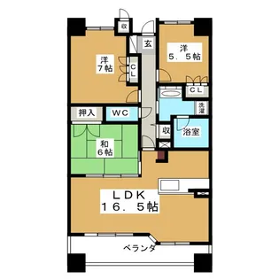 モアグレース本町II【2階】の間取り