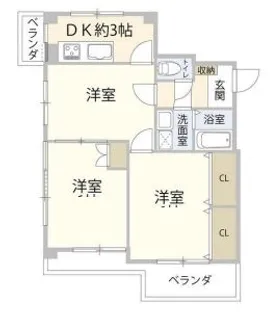 錦糸町グリーンハイツ【2階】の間取り