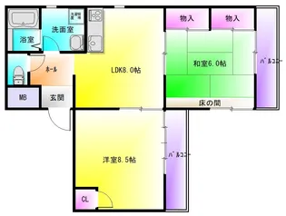 サンハイツ【1階】の間取り