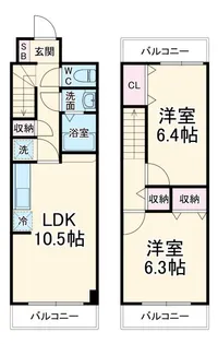 サンライズ幕張【3階】の間取り