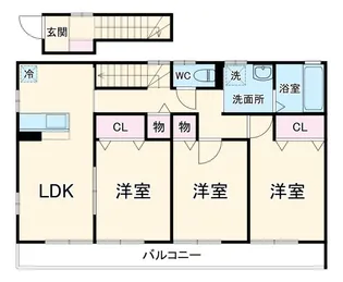 カーサヴェルデ麻生【2階】の間取り