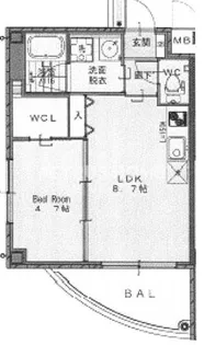 大阪府大阪市東住吉区山坂4【マンション】の間取り