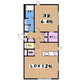 プラナスノーブル【1階】の間取り