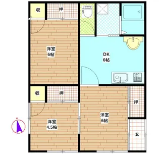 鹿児島県曽於市末吉町南之郷【一戸建】の間取り