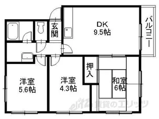 アキグチハイツ【3階】の間取り