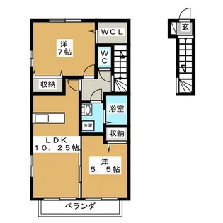 グランドソレーユ B棟【2階】の間取り