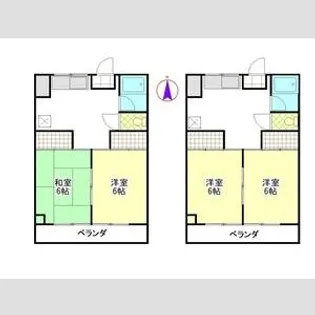 福田屋アパート【2階】の間取り
