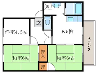フレグランス桂 B棟【1階】の間取り