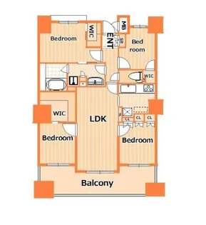 ザ・レジデンス本牧横浜ベイサイド【7階】の間取り