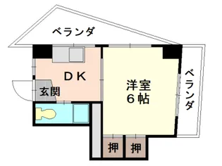 Calm楠木六番館【3階】の間取り