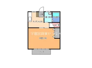 コーポ山口【1階】の間取り