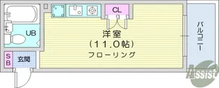 アゼリアハイツ【2階】の間取り