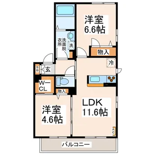 ヴィラ・クレール【2階】の間取り