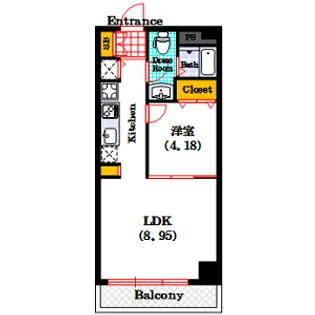 Will Do谷町【8階】の間取り