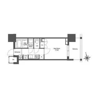 LIBR GRANT 西新宿WEST【11階】の間取り