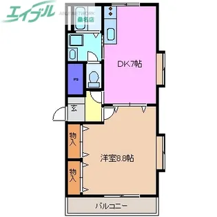 サイレンス上野【1階】の間取り