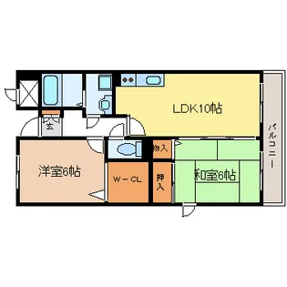 エスポワール栗原【4階】の間取り