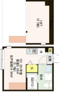 東京都中野区鷺宮5【アパート】の間取り