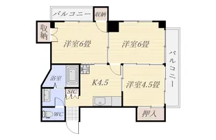 ゆたかハイツ【3階】の間取り