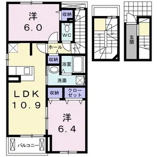 カルム・ソシアA【3階】の間取り