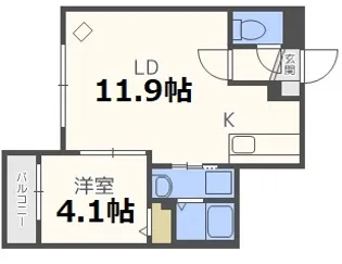 サンステージ豊平3-3【5階】の間取り