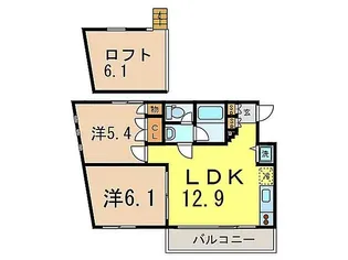 東京都大田区北馬込1【マンション】の間取り