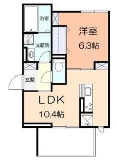 プランドール・タナカ【1階】の間取り