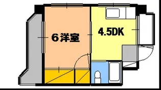 ハイツ古田【4階】の間取り