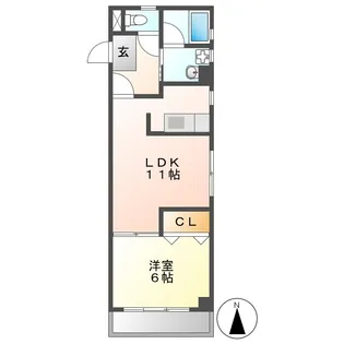 ウイスタリア荒子【3階】の間取り
