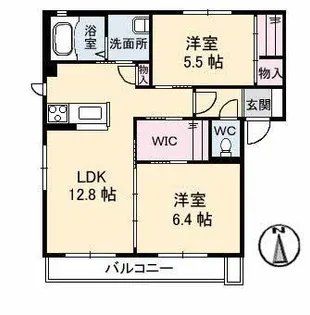 ロイヤル・オークス【2階】の間取り