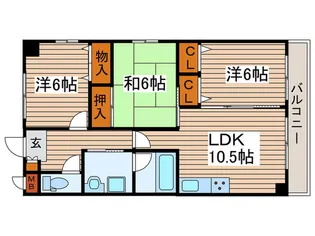 ニュ-パ-ク芝【2階】の間取り