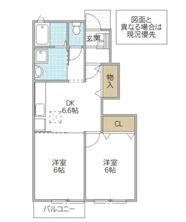 サンリット グリーン A棟【1階】の間取り