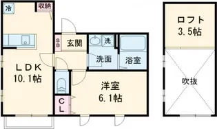 プレザント学芸大学【2階】の間取り