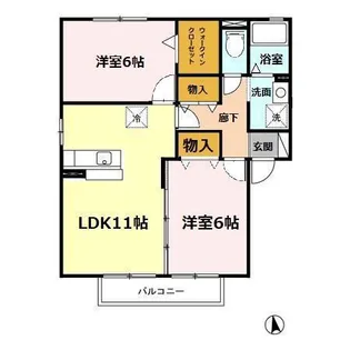 コンチェルト桜【2階】の間取り