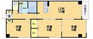第45長栄シャルト五条【11階】の間取り