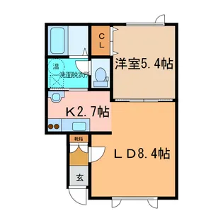 グッドラック【2階】の間取り