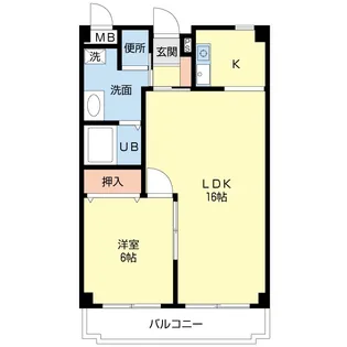 ハイツ冨貴【2階】の間取り