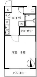 ハイツ桜丘A棟【1階】の間取り
