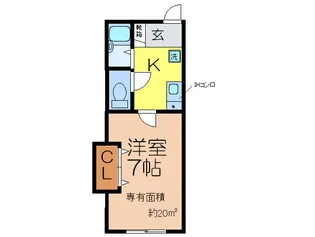 スカイメゾン総持寺【2階】の間取り