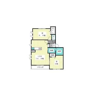 シャーメゾンクヌム【2階】の間取り