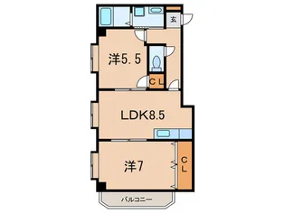 ブル-ノ芦屋【2階】の間取り