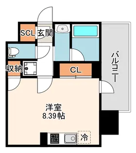 Metrosa南森町【6階】の間取り